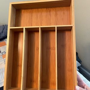 Honey Can Do Bamboo Cutlery Organizer